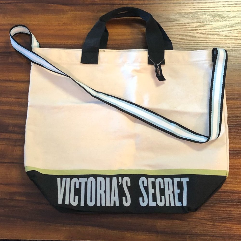 NWT Striped Messenger Canvas Bag